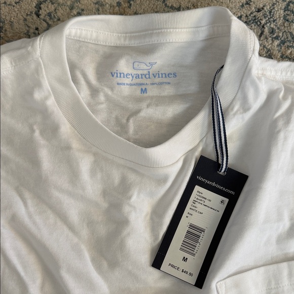 Vineyard Vines White Men's Short-Sleeve Pocket Tee - Picture 2 of 4